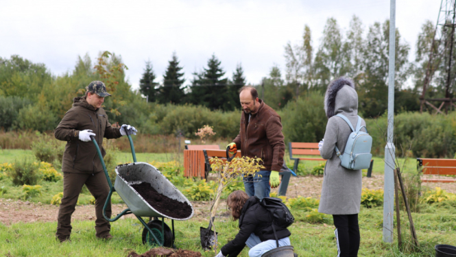 “Meža dienas 2021” ietvaros iestāda kokus Gaismas dārza teritorijā