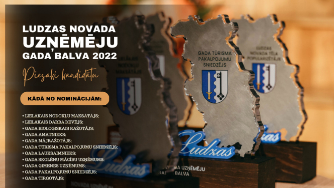 Aicina pieteikt kandidātus konkursam “Ludzas novada Uzņēmēju gada balva 2022”