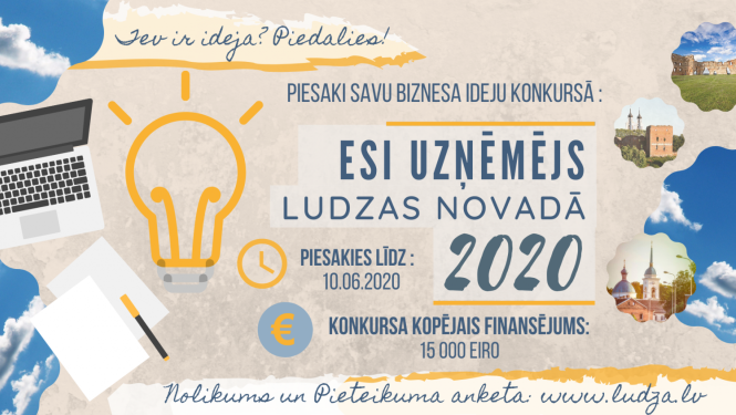 Piedalies biznesa ideju konkursā “Esi uzņēmējs Ludzas novadā 2020”