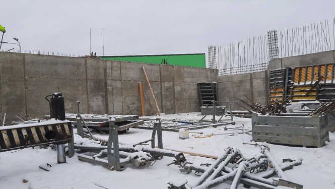 Katlu mājas izbūves darbi, 2022.g. decembris, (foto A. Žagars)