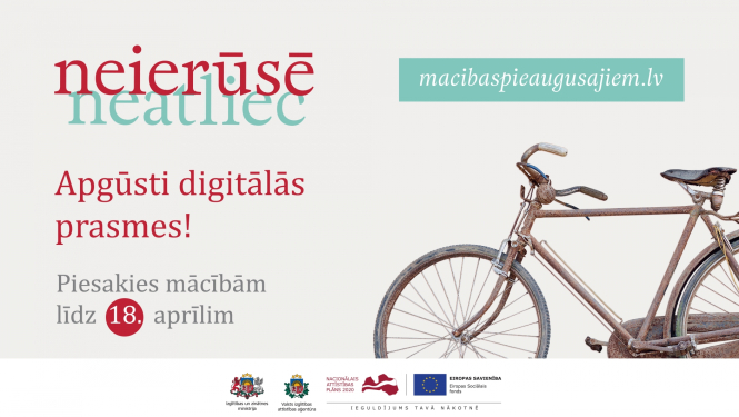 Mācības pieaugušajiem reklāmas plakāts