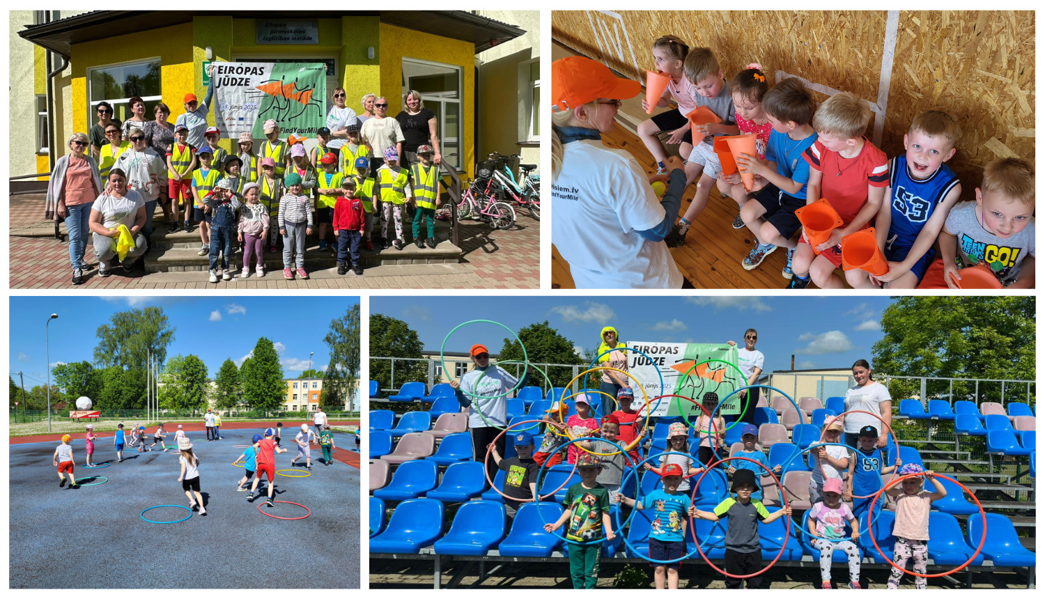 Zilupes pirmsskolas izglītības iestādes bērni jau piekto reizi piedalās "Eiropas jūdzes" aktivitātē