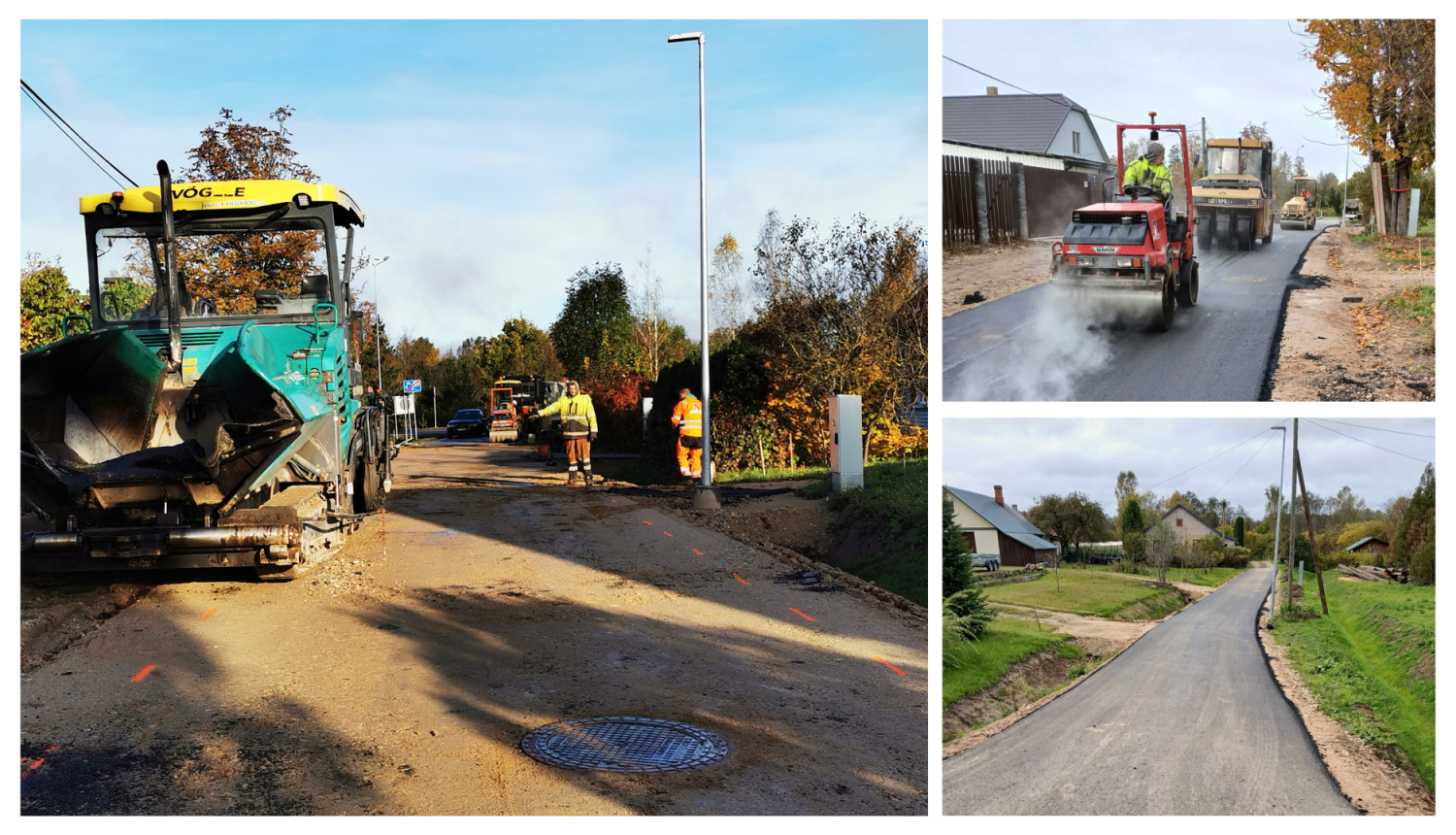 L. Paegles ielā Ludzas pilsētā ieklāts jauns asfalta segums