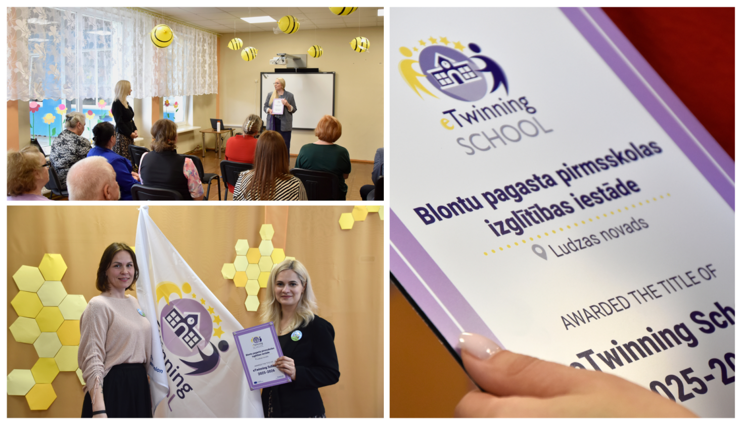 Blontu pirmsskolas izglītības iestāde saņem “eTwinning Skola” statusu un Eiropas Komisijas pateicību