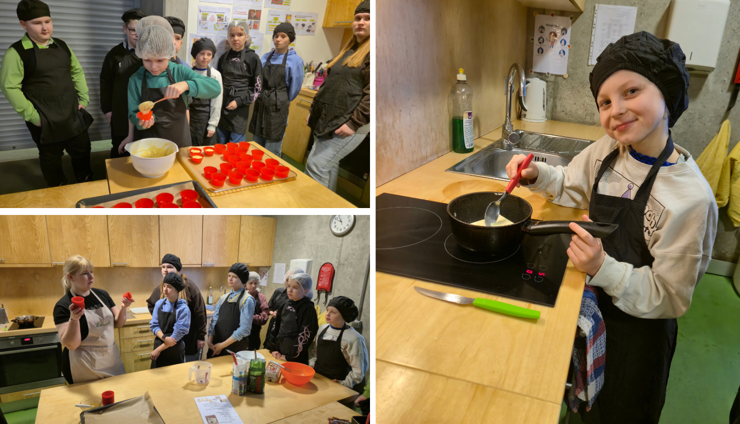 Zilupes vidusskolas piektklasnieki apgūst konditorejas mākslu