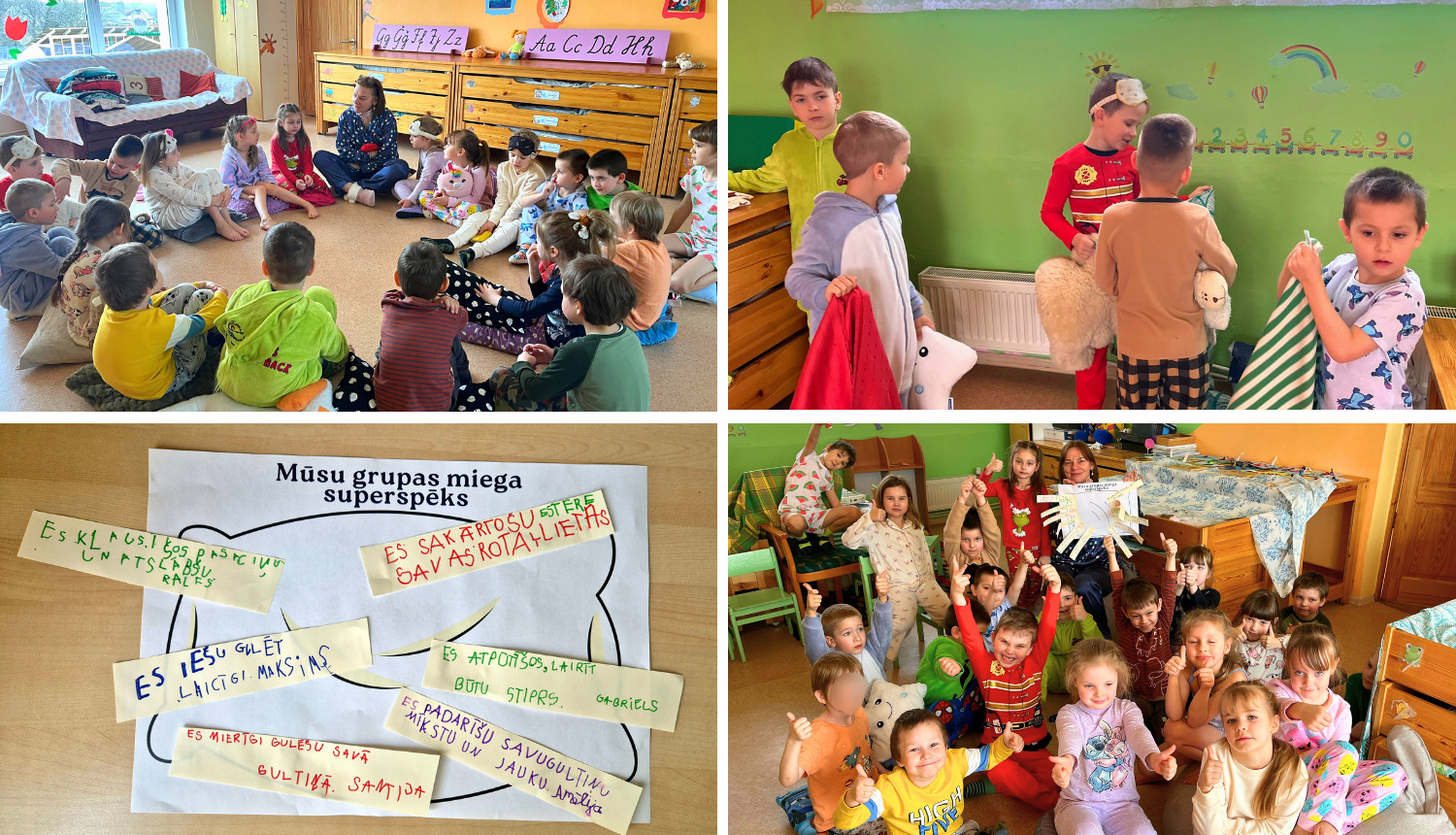 Malnavas PII "Sienāzītis" atzīmēta Pidžamu diena