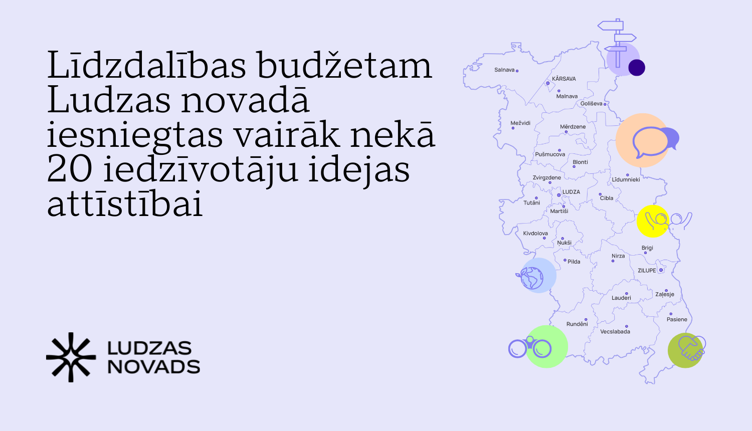 Vizuālis - Līdzdalības budžetam Ludzas novadā iesniegtas vairāk nekā 20 iedzīvotāju idejas attīstībai