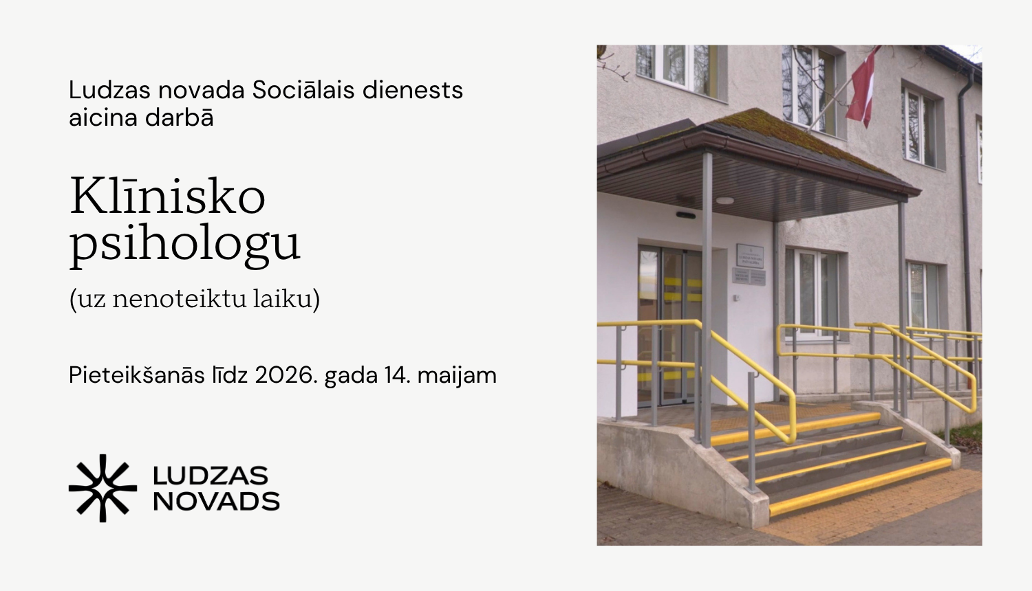 Ludzas novada Sociālais dienests aicina darbā klīnisko psihologu