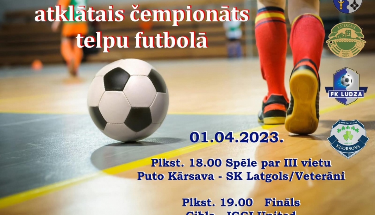 telpu futbola čempionāta afiša