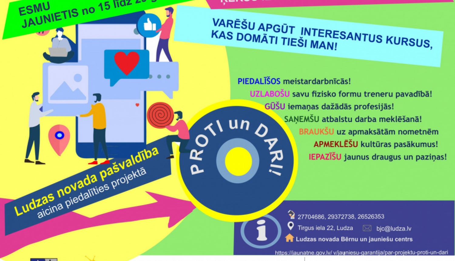 Aicinājums piedalīties projektā “PROTI un DARI!”