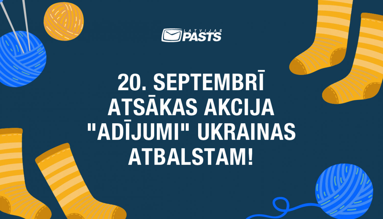 Atsākas akcija Adījumi – Latvijas rokdarbnieču darinājumus Ukrainas atbalstam bez maksas pieņem visās pasta nodaļās