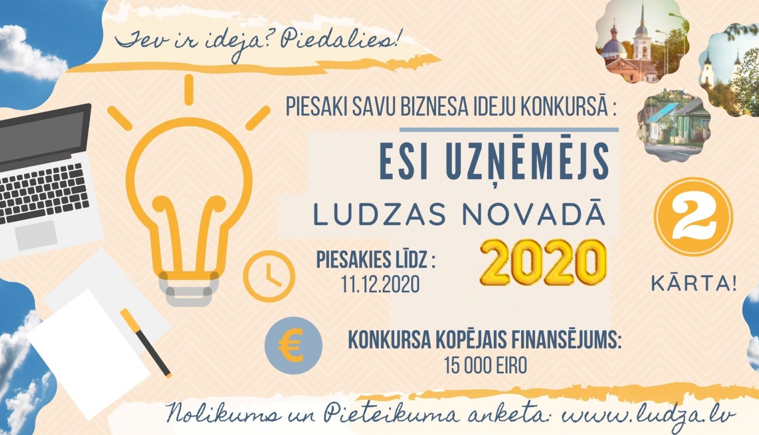 Piedalies biznesa ideju konkursa “Esi uzņēmējs Ludzas novadā 2020” II kārtā!