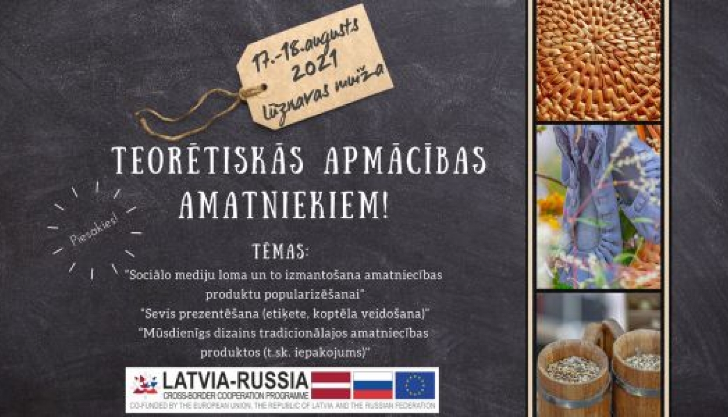 Lūznavā notiks apmācības amatniekiem projekta Crafts ietvaros