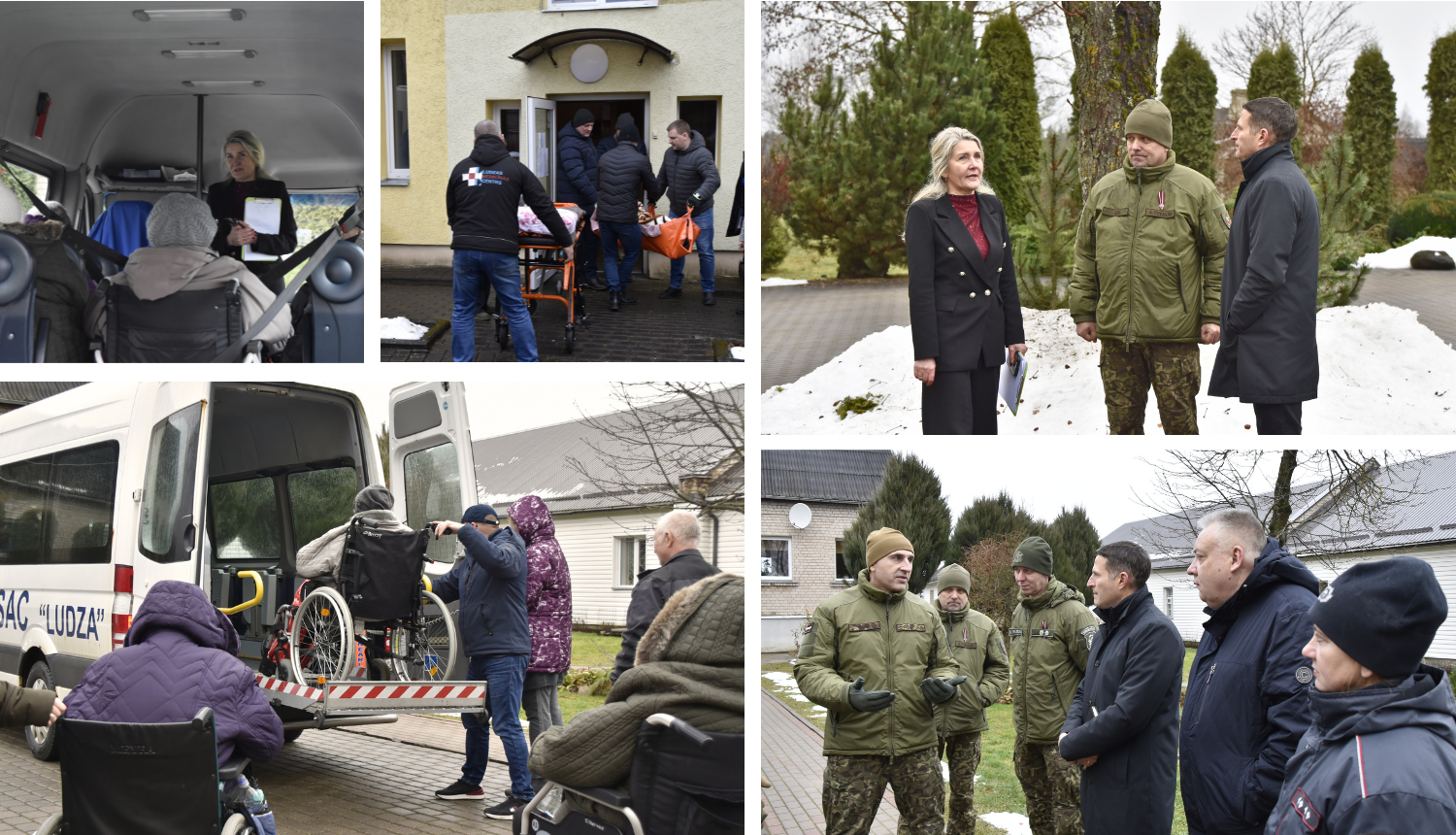 Mācību "Pilskalns" praktiskā daļa – organizēta klientu evakuācijas izspēle Sociālās aprūpes centrā "Ludza" 4. decembrī.